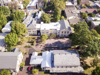 Betty Cary Arboretum of Germantown Friends School - Drone overhead shot Betty Cary Arboretum of Germantown Friends School